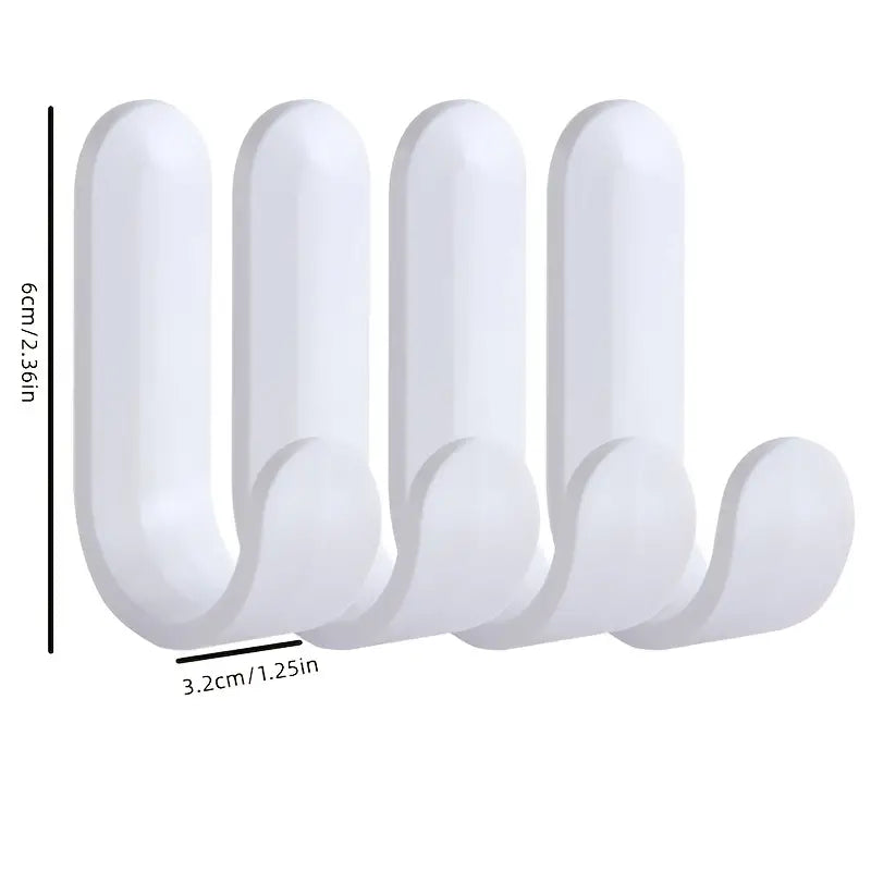 10pcs Adhesive Wall Hooks for interior use